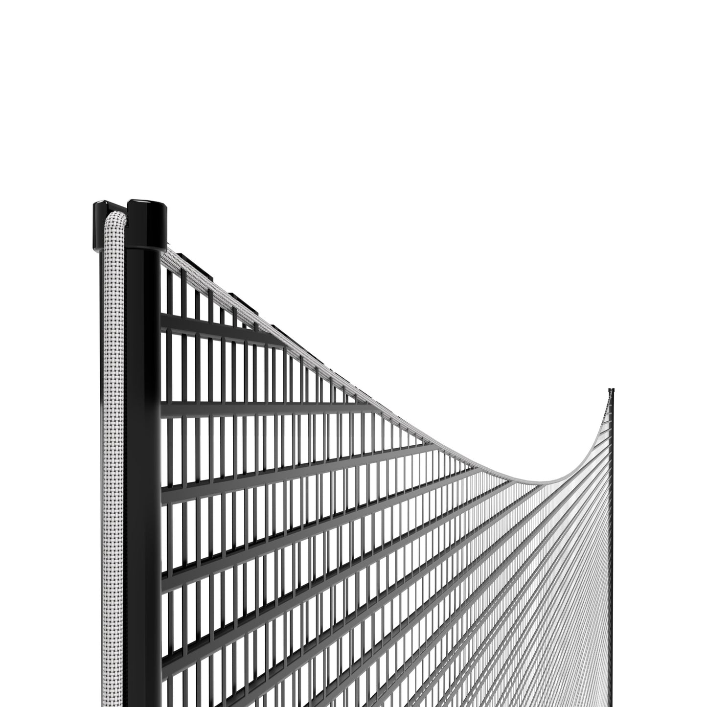 UNITE Aizsargtīkls Hockey – Komplekts atsitiena siets ar rāmi, stabiem & tīklu